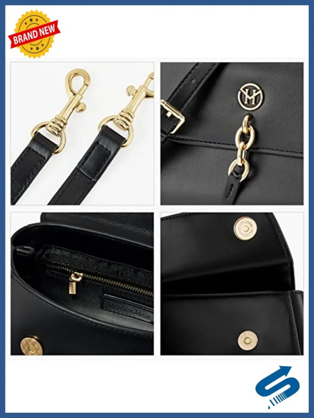 Small Crossbody Satchel Handbag PU Leather Top Handle Bag